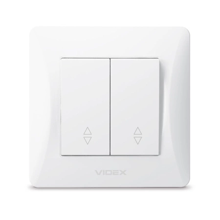 2gangový 2cestný spínač 10A Povrchová montáž BINERA VIDEX Bílá