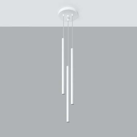 PASTELO Závěsné stropní svítidlo 3P 3xG9 Převis Minimalistická bílá SOLLUX