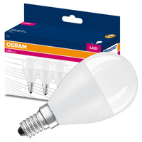 3x LED žárovka E14 P45 7W = 60W 806lm 2700K Teplá bílá 200° OSRAM HODNOTA