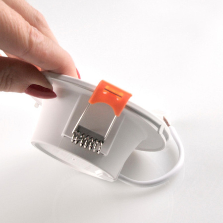 Podhledové svítidlo ZOE LED 4.8W 4000K Kruhová síťka bílá + stříbrnobílý kroužek