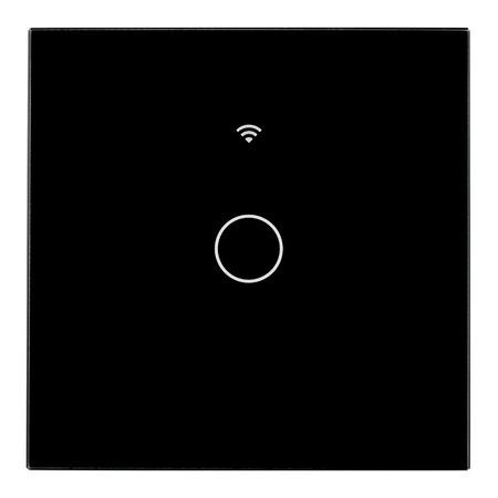 Jediný černý Wi-Fi LED TOUCH skleněný vypínač