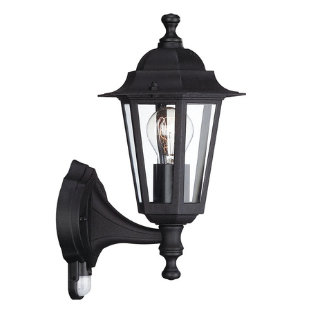 Zahradní lampa LED nástěnná lampa PEKING myGarden E27 IP44 nahoru Lucerna s čidlem soumraku Černá PHILIPS