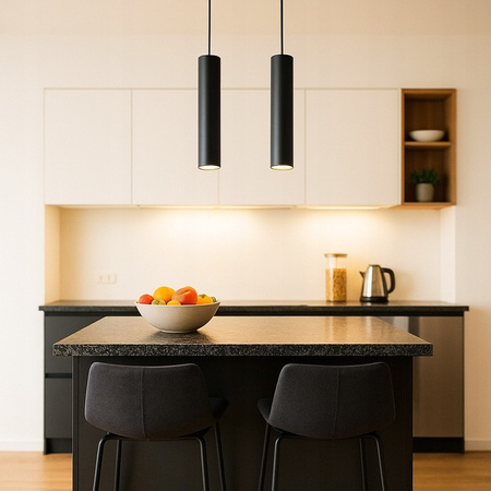 KEON Stropní závěsné svítidlo 2xGU10 Nastavitelná trubice černá MASTERLED