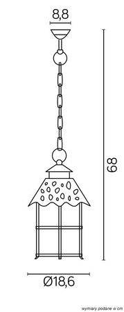 Venkovní závěsná LED zahradní lampa Toledo K 1018/1/R E27 Su-Ma
