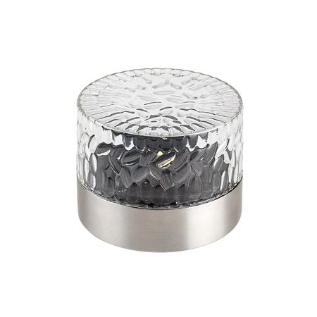 Zahradní LED solární stolní lampa LENTULA 0.5W 3000K IP44 Silver RABALUX