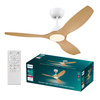 Stropní ventilátor 32W LED stropní svítidlo 24W 2650lm 3000/4300/6500K CCT Brown White + Pilot Olas Philips