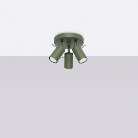 Plafond Tuba Spot stropní svítidlo 3x GU10 Olive Ring Bittersweet Shimmer SL.1503 Sollux