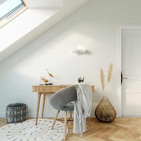 SOLLUX Nástěnné svítidlo SIGMA MINI E27 Keramická horní/dolní část Moderní bílá