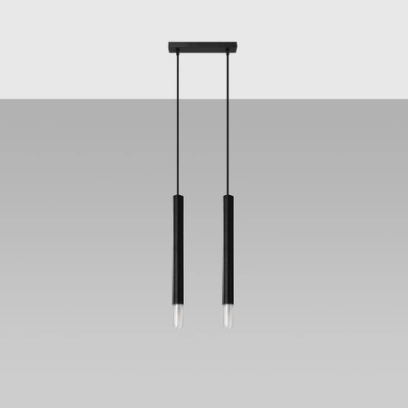 LED stropní závěsné svítidlo WEZYR 2xG9 černé SOLLUX