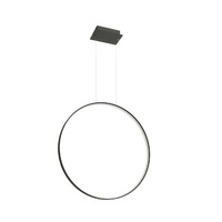 LED závěsné stropní svítidlo RIO 50W 3000K Overhang Round 78cm Black SOLLUX