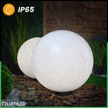 Venkovní lampa E27, KOULE LED IP65 40cm LUMIKULA2 LUMILED