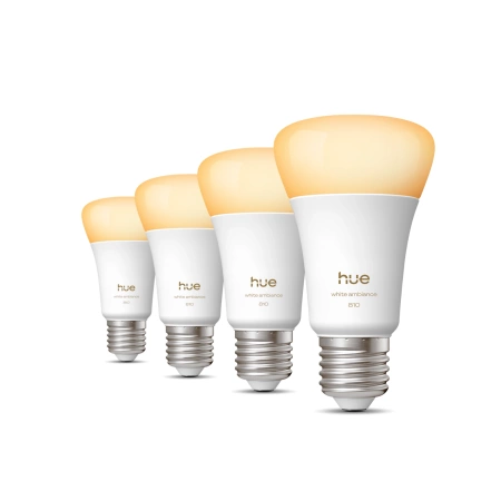 4x LED žárovka E27 A60 6W = 60W 810lm 1800-20000K CCT SMART Smart Bluetooth ZigBee White Ambiance Philips HUE