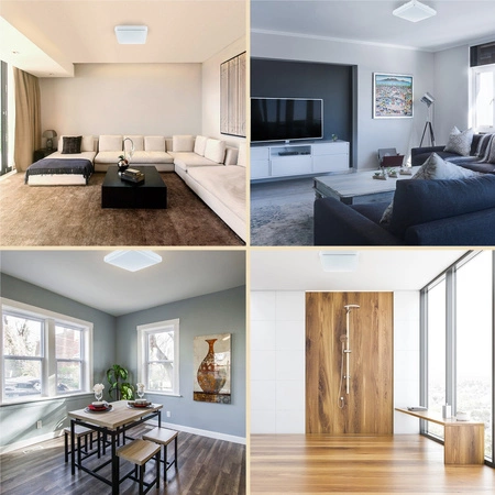 Plafond LED stropní nástěnné svítidlo Square 24W 4000K 33cm IP44