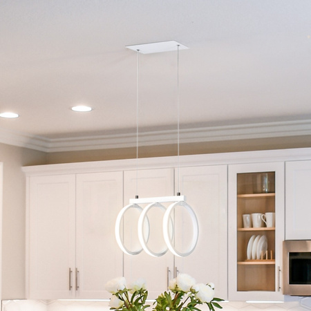 LED kamínkové závěsné stropní svítidlo 34W 3000K bílé GOLDLUX (Polux)