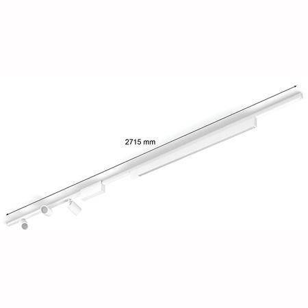 Perifo Lighting Rail Kit 1,5 m + 3x reflektor + LED světlo 44,6 W CCT RGB Philips HUE Bluetooth White