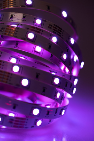 LED pásek 12V, 36W 150LED 5050 RGB 10mm 5m LUMILED