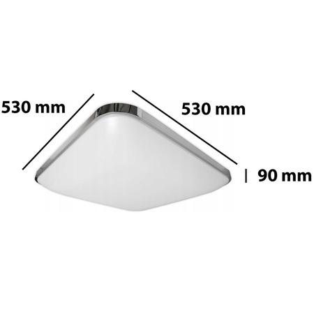PLAFON LED stropní svítidlo Square PARYS 36W 3000K-6500K 53cm + dálkový ovladač