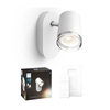 Koupelnové bodové světlo LED nástěnné svítidlo Spot Adore White 5W IP44 CCT PHILIPS HUE Bluetooth + stmívač