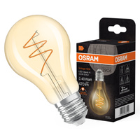 Dekorativní LED žárovka A60 E27 4,9W = 40W 470lm 2200K Warm CRI90 300° Vintage 1906 Osram