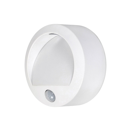 LED schodišťová lampa AMARILLO 1.5W 3000K IP44 s pohybovým senzorem bílá RABALUX