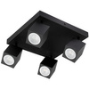 Reflektorové stropní svítidlo 4xGU10 QUANTUS Black