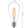 LED žárovka Edison E27 ST64 7W = 60W 806lm 2700K Teplá bílá vlákno PHILIPS