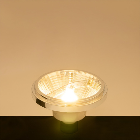 Žárovka LED GU10, ES111 15W = 100W 1521lm 3000K Teplá bílá 24° Stříbrná LUMILED