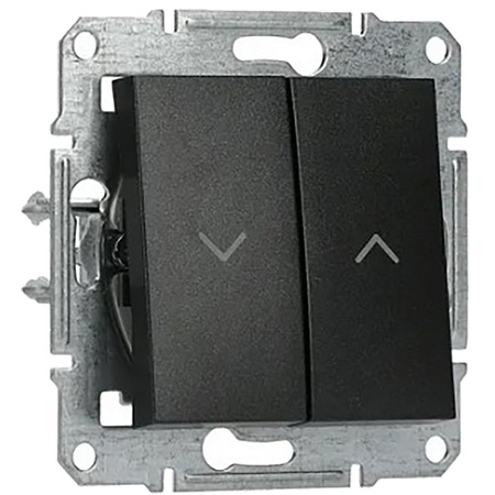 Roletový spínač bez rámečku. dvojitý Asfora IP20 Antracit