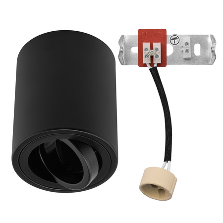 Povrchová montáž HALOGEN Spot Tube Moving LUNDO GU10 LUMILED Round Black 80mm