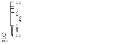 Venkovní zahradní lampa LED solární reflektor 1W 40lm 3000K IP44 Black Endura Ledvance