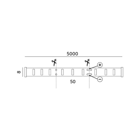 LED pásek 2W 270lm 6500 Cold 2835LED 12V 5m Tramo Kobi