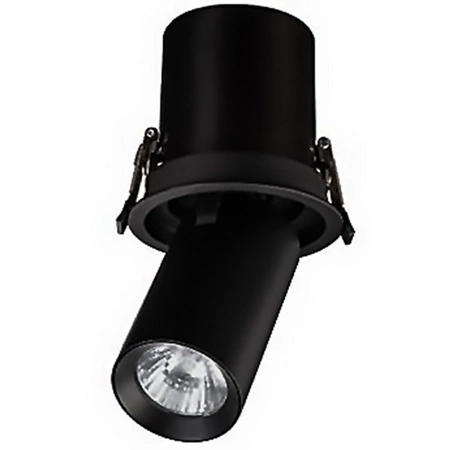 Svítidlo HALOGEN. vestavné. pohyblivé. kulaté. matná černá. GU10