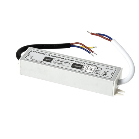 24V 30W 1,25A IP67 Vodotěsný napájecí modul Kobi