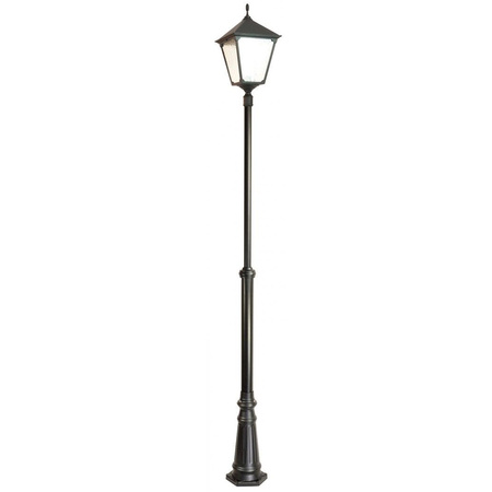 Venkovní zahradní lampový stožár LANTERN E27 Retro čtverec OGMWN 1 BD KW 200-300cm černá Su-Ma
