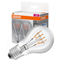 Dekorativní LED žárovka E27 A60 4.8W = 35W 400lm 2200K Teplá bílá 320° vlákno stmívatelné OSRAM Vintage 1906
