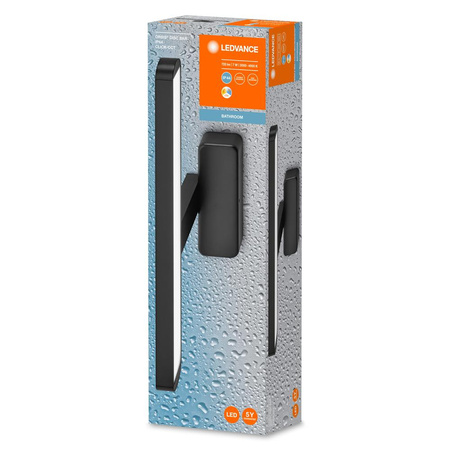 Koupelnové svítidlo LED Nástěnné svítidlo nad zrcadlo Stmívatelné 7W 300lm CCT Černá IP44 40cm Obris Ledvance