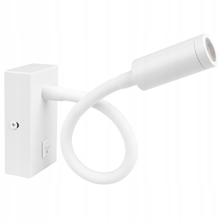 LED nástěnná lampa Flexibilní nástěnná lampa na čtení LEO 3W 4000K bílá
