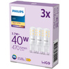 3x LED žárovka s paticí G9 3,7W = 40W 470lm 2700K teplá bílá PHILIPS