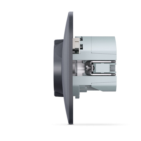 Jediná zásuvka s USB-A+USB-C 16A pod omítku Černá BINERA VIDEX