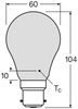 4x LED žárovka A60 B22d 6,5W = 60W 806lm 2700K Warm 300° BASE Osram