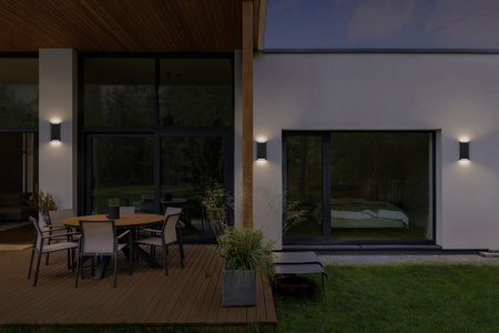 Venkovní zahradní lampa LED fasádní nástěnná lampa 7,5W 340lm 3000K IP65 Endura Ledvance šedá