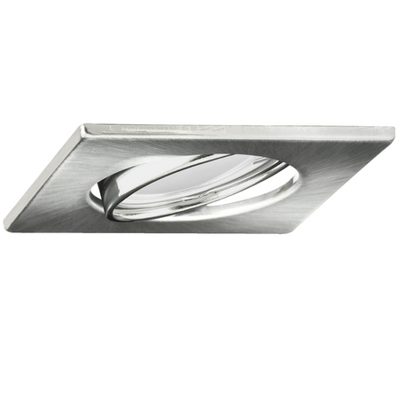 3x GOLDLUX (Polux) pohyblivá halogenová žárovka. čtvercový nikl + GU10 3.5W LED žárovka