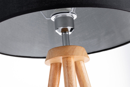 Stojací lampa E27, Nastavitelnou Výškou Černá CLARA LUMILED