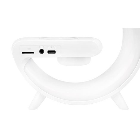 LED stolní lampa 3W 420lm RGB dobíjecí herní indukční nabíječka reproduktor BlueTooth vypínač bílá Masterled