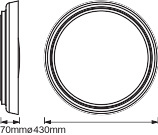 LED stropní svítidlo ORBIS Talíř 24W 2500lm Teplá bílá-Studená bílá 43cm SMART+ WiFi LEDVANCE