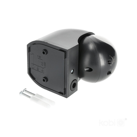 PIR detektor pohybu a soumraku LX40 180ST BLACK KOBI
