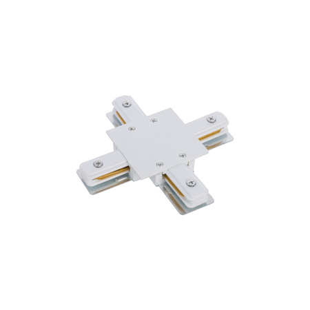 Čtyřnásobný zapuštěný konektor PROFILOVÝ ZAPUŠTĚNÝ X-CONNECTOR Křížový bílý pro jednofázové přípojnice 8836 Nowodvorski