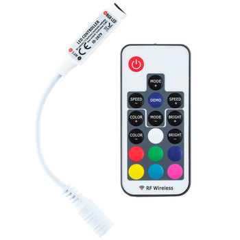 Rádiový ovladač pro RGB LED pásky 72W 2x3A + RF REMOTE 5V ~ 24V DC