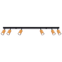 WINX 6L 6xGU10 Spotlight Moving Black-Copper Moderní stropní svítidlo SOLLUX