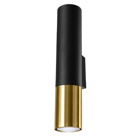 Nástěnné svítidlo LOOPEZ 2xGU10 Up-Down Elegant Black and gold SOLLUX
